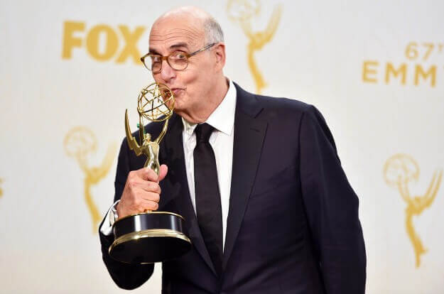 Jeffrey Tambor, winner of the award for outstanding lead actor in a comedy series for "Transparent", poses in the press room at the 67th Primetime Emmy Awards on Sunday, Sept. 20, 2015, at the Microsoft Theater in Los Angeles. (Photo by Jordan Strauss/Invision/AP)