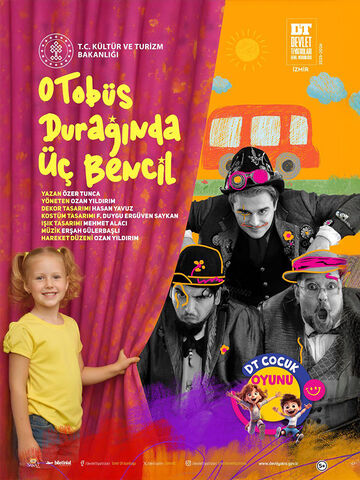 Otobüs Durağında Üç Bencil afişi