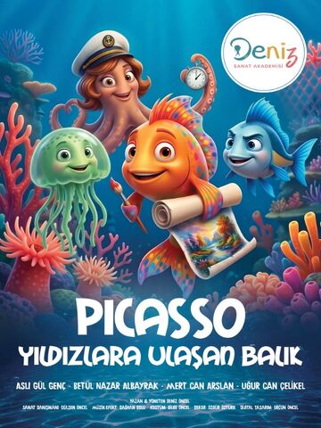 Picasso Yıldızlara Ulaşan Balık afişi