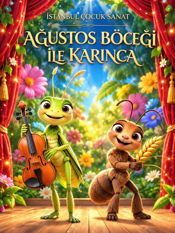 Ağustos Böceği ile Karınca afişi